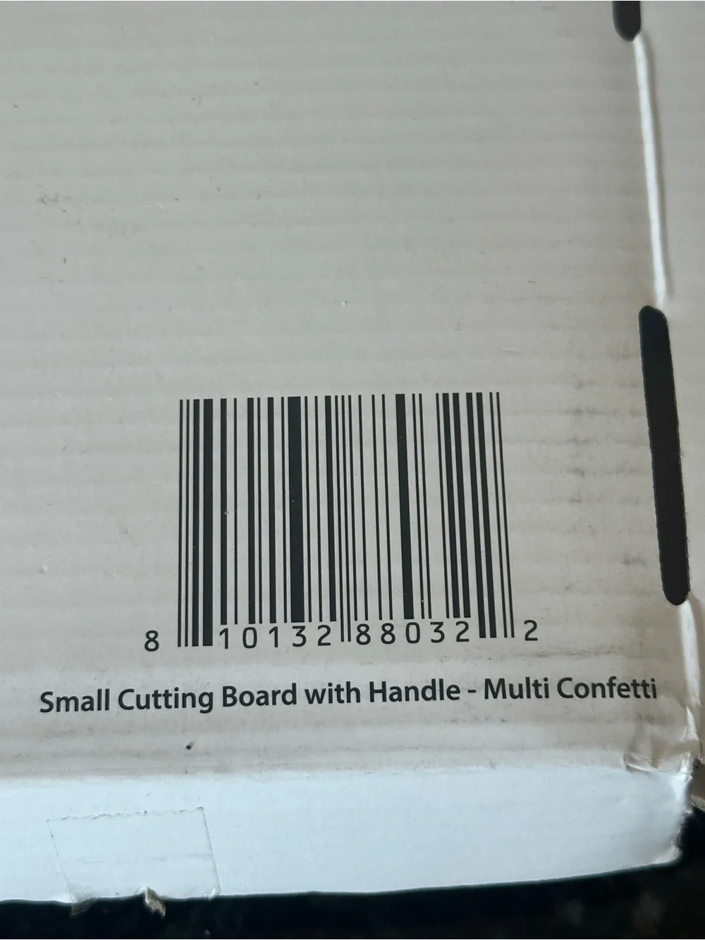 Fredericks & Mae Small Cutting Board with Handle - Multi Confetti - Brand New